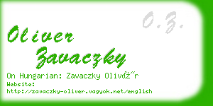 oliver zavaczky business card